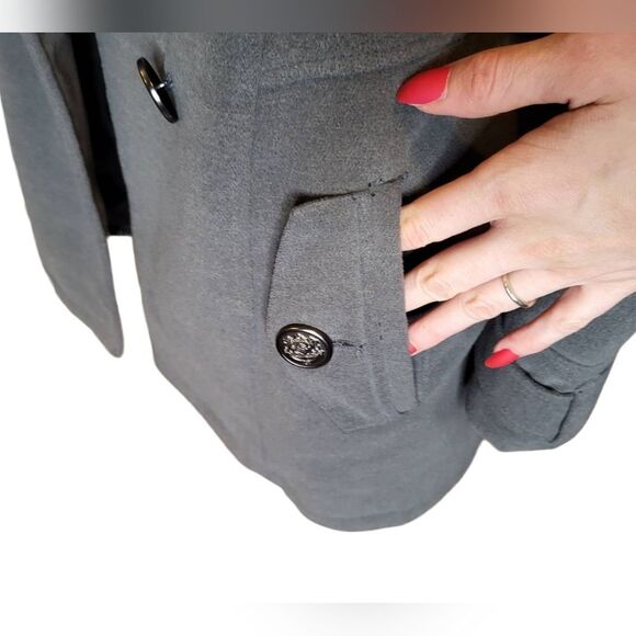 Worthington Double Breasted Shearling Coat- Size M - Picture 9 of 12